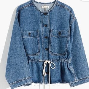 Madewell Denim Claremont Drawstring Jacket in Saybrook Wash